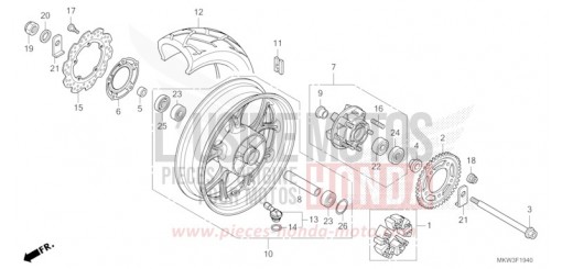 ROUE ARRIERE NC750XDP de 2023